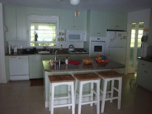 Upstairs kitchen.