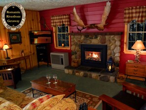 Romantic fireplace atmosphere