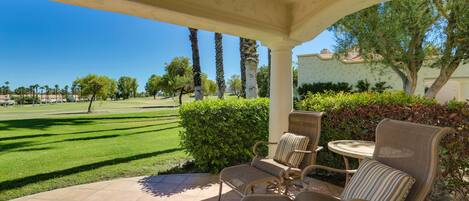 Patio, view to golf course