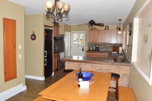 Kitchen and eating area