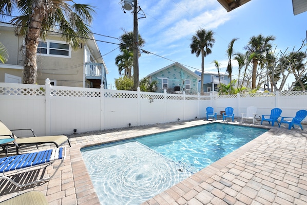 Sparkling blue pool