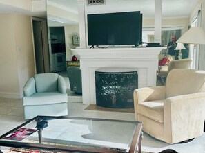 Living photo with 55" TV.