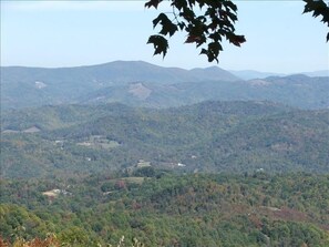 The view from the rear covered porch.