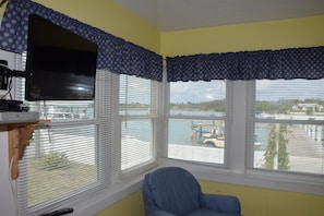 Sea of Abaco view screened in porch 