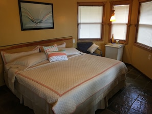 Very big bedroom has a large king size Bed