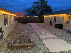 Enjoy a round of horseshoes or shuffleboard, when you’re done exploring the area