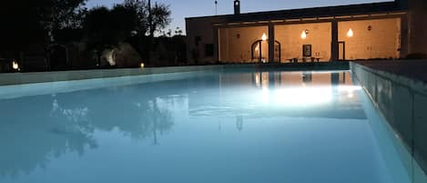 Pool at dusk