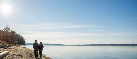 Welcome to Lopez Island. Your Hotel room is a short walk to this beauiful beach.