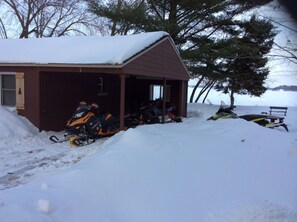 Snowmobile right from your cabin!