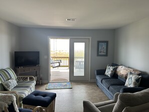 Comfortable Living area opens to front porch