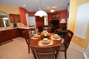 Kitchen looking into family room