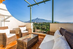 mountain and sea views