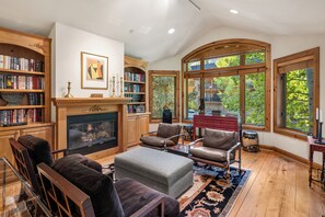 Second living room with gas fireplace