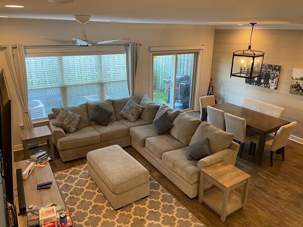 Living room with open floor plan