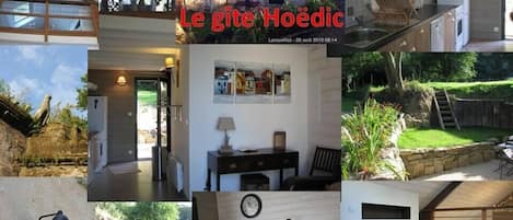 mix de photos extérieures et intérieures de notre splendide gîte HOEDIC