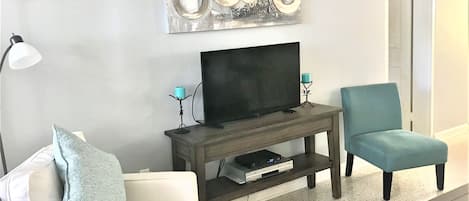 Living area with television