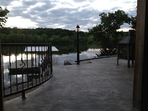 View of the Dock and the Patio Fire Pit!