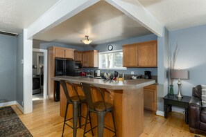 Lovely open floor plan where the spaces seamlessly flow together