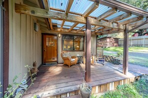 Main Porch (wood shed in background)