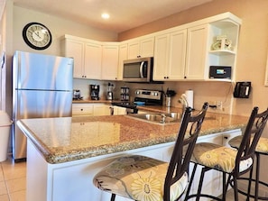 We've stocked our kitchen with every necessities we thought you may need.