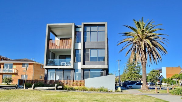 External view of Waterford apartment building.