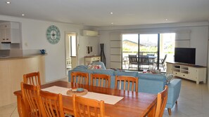 Living and dining area.