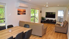 Living and dining area.