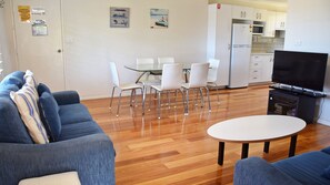 Living and dining area.