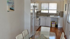 Kitchen and dining area.