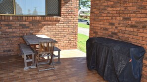 Outdoor dining area.