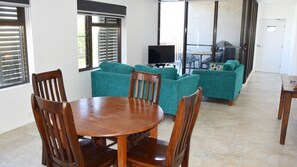 Living and dining area.