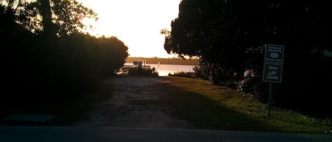 Kayak & Fishing Dock located at the west end of our street.