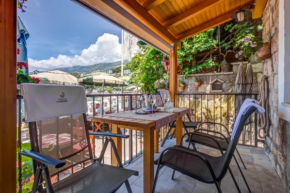 From the terrace our guests can catch a beautiful view of the Przno beach. 