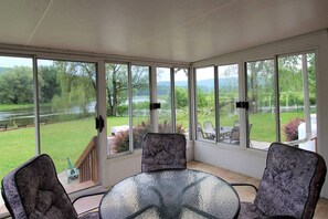 Enjoy the view of the water and watching birds and wildlife 