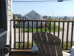 View from lower deck to ocean