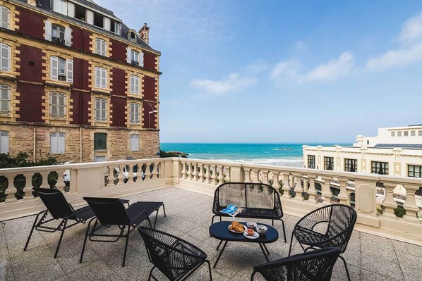 terrace with ocean views