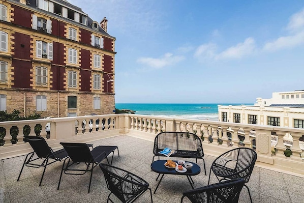 terrace with ocean views