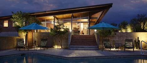 Pool & house at dusk