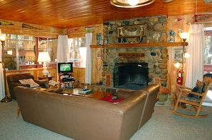 Living room with flat screen TV