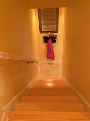 Stairwell down to front door. 