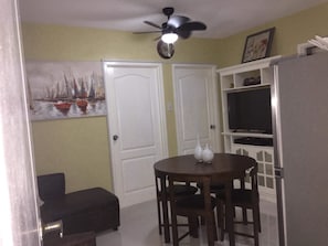 the living room/ dining room
