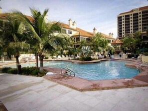 The pool, just steps from your door!