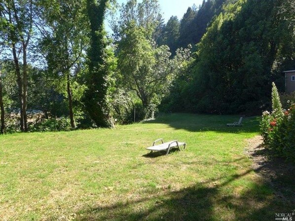 Meadow between Cottages #2 & #3 and the Russian River.
