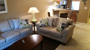 Love seat in living room