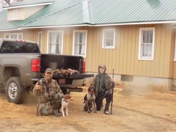 DYI hunting: bow - deer, rifle - pheasants, turkey, duck, geese, quail.