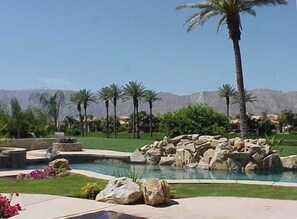 Gorgeous pool overlooking golf course