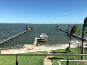 View of the bay from 2nd floor balcony. 