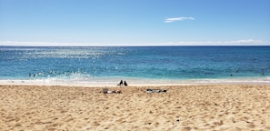 Papaoneone Beach only 7-9 min. walk from our Guest House.