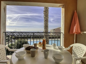 Table, Property, Furniture, Tableware, Sky, Cloud, Window, Chair, Interior Design, Shade