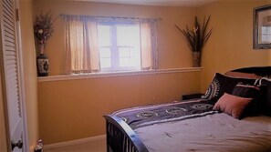 Bedroom faces east, so plenty of morning sunlight if you like